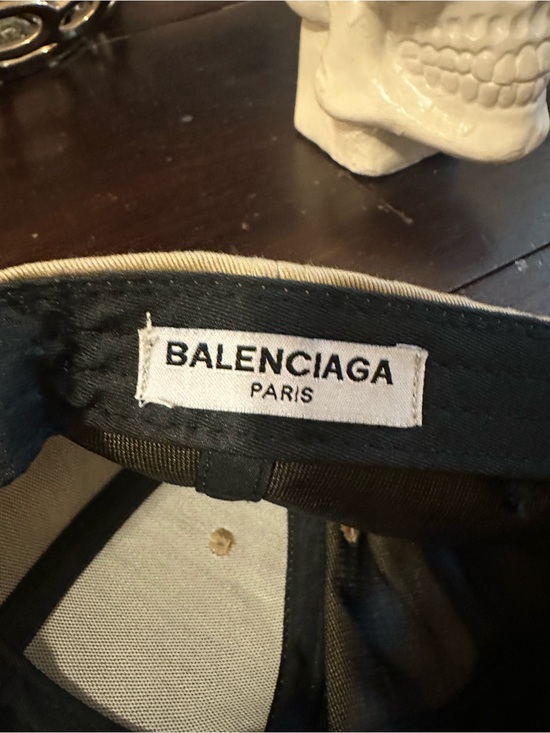 Balenciaga Beige Logo Baseball Cap